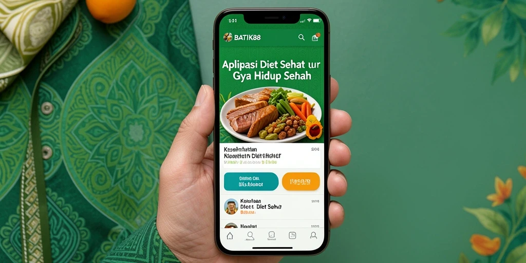 Antarmuka aplikasi BATIK88 yang user-friendly untuk Diet Sehat.