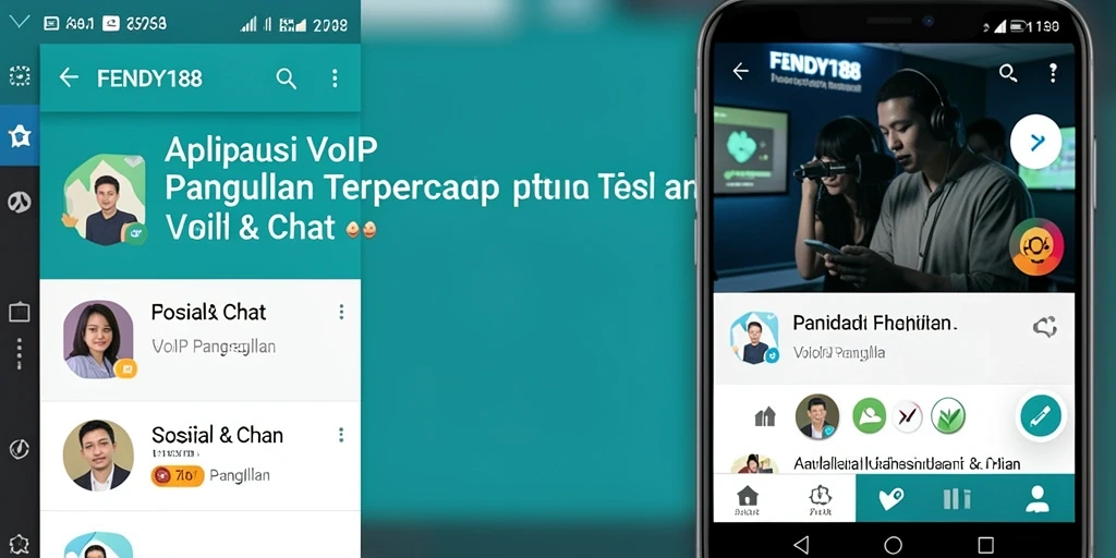 Tampilan antarmuka FENDY188 saat melakukan VoIP Panggilan.