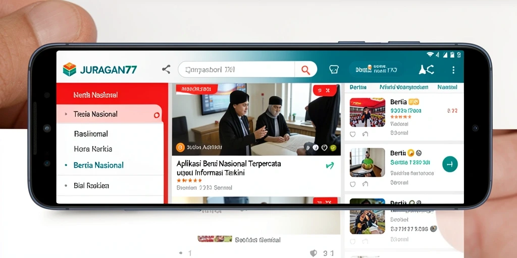 Tampilan antarmuka aplikasi JURAGAN77 yang menarik dan informatif.
