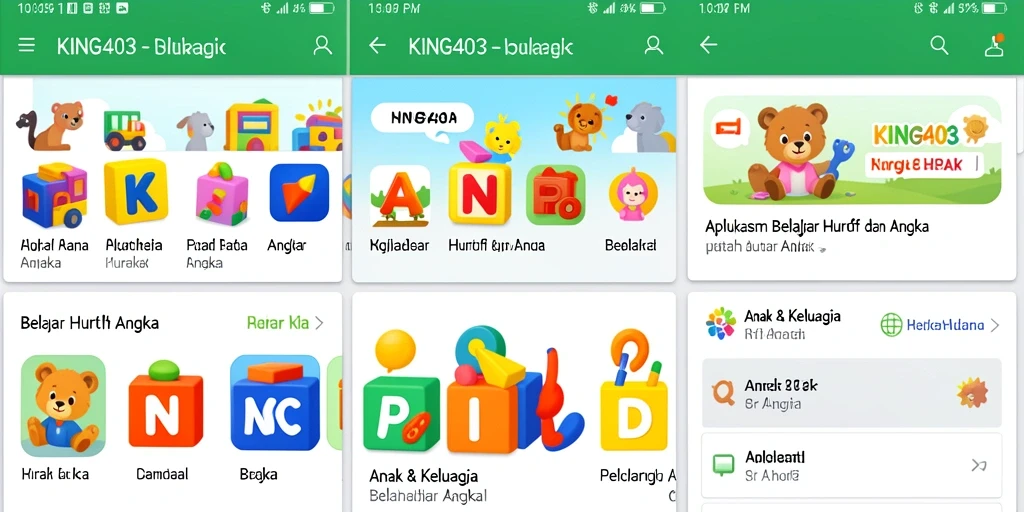 Tampilan antarmuka aplikasi KING403 yang menarik dan interaktif.