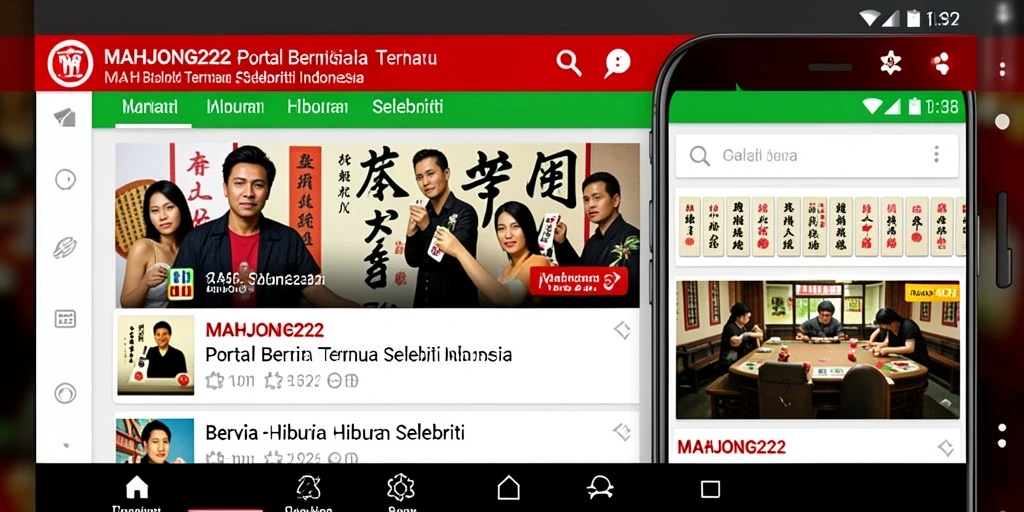 Tampilan modern MAHJONG222 dengan berita selebriti terkini.