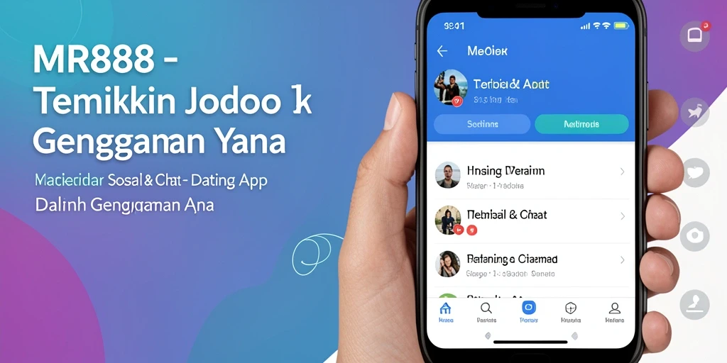 Antarmuka pengguna MR888 untuk aplikasi Dating App yang menarik dan mudah digunakan.